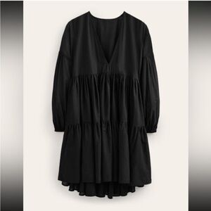 Boden Relaxed Tiered Beach Dress in Black US 8R